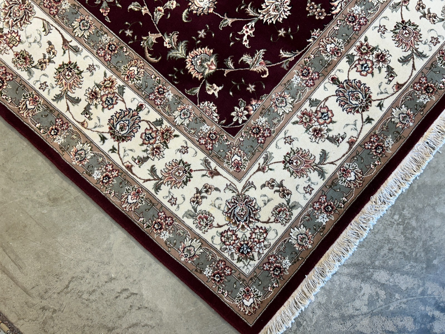 9'x12' Hand-Knotted Wool & Silk Pile SinoPersian Rug