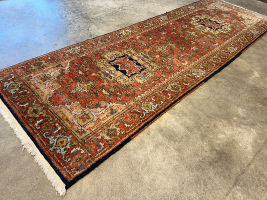 2'7"x7'10" Hand-Knotted 100% Wool Pile Runner Rug - Carpet