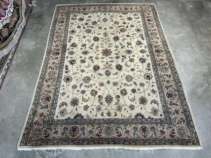7’x9’11” Vintage Hand-Knotted 100% Wool Pile Tabrize Area Rug - Carpet