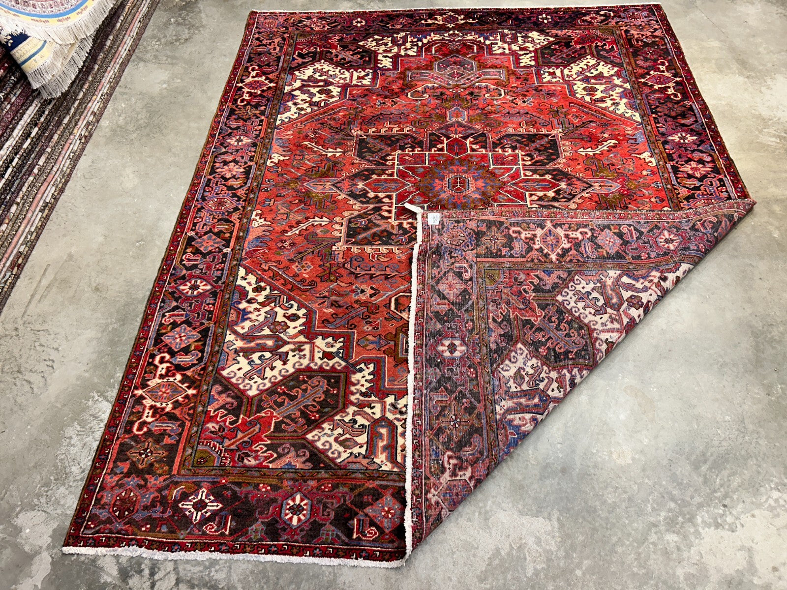 8'9"x11'4" Hand-Knotted 100% Wool Pile Herize Rug