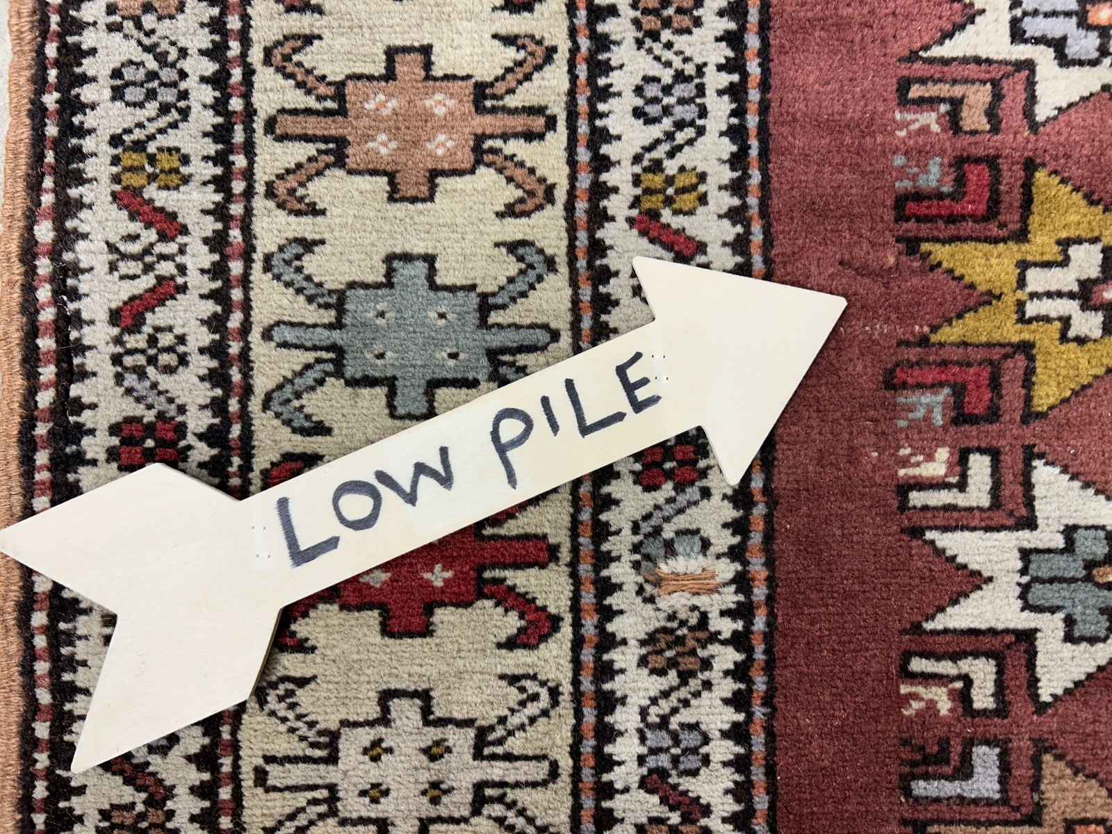 3'x5' Antique Hand-Knotted 100% Wool Pile Caucasian Area Rug - Carpet