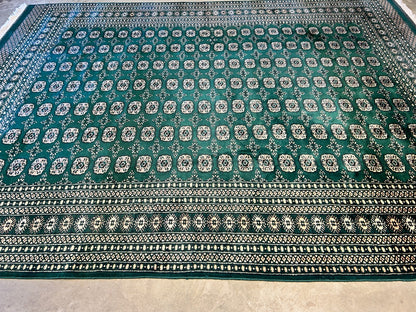 8'x10' Hand-Knotted 100% Wool Pile Bokhara Rug