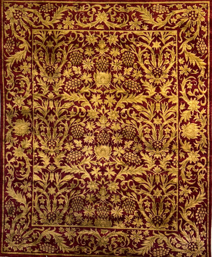 8'x10' Hand-Knotted 100% Wool Pile All-Over Area Rug - Carpet