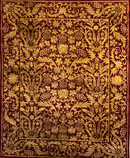 8'x10' Hand-Knotted 100% Wool Pile All-Over Area Rug - Carpet