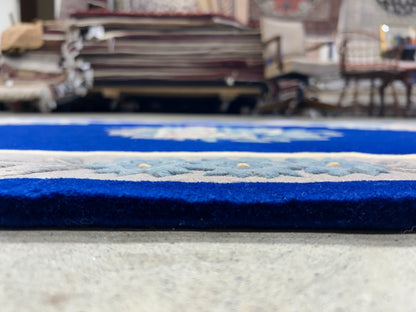 3'x5' Hand-Knotted 100% Wool Pile Art-Deco Area Rug - Carpet