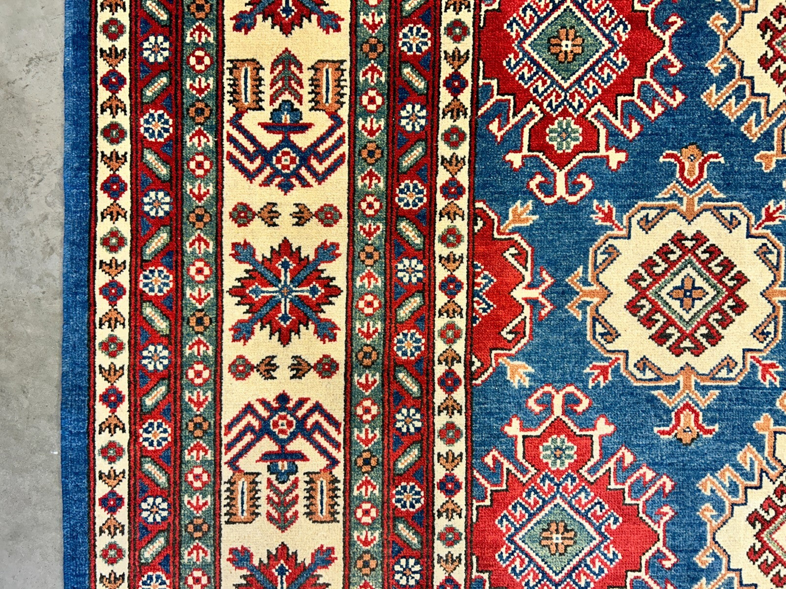9'x12' Hand-Knotted 100% Wool Pile Kazak Rug