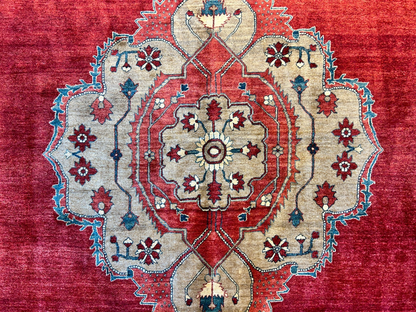 8'10"x11'8" Hand-Knotted 100% Wool Pile Tabrize Rug