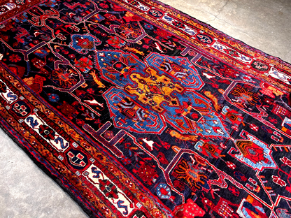 5'3" x 10'11" Hand-Knotted 100% Lamb Wool Pile Nahavande Area Rug - Carpet