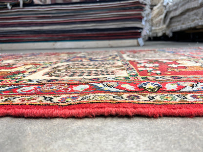 3'5"x5'2" Hand-Knotted 100% Lamb Wool Bakhtiarie Carpet - Area Rug