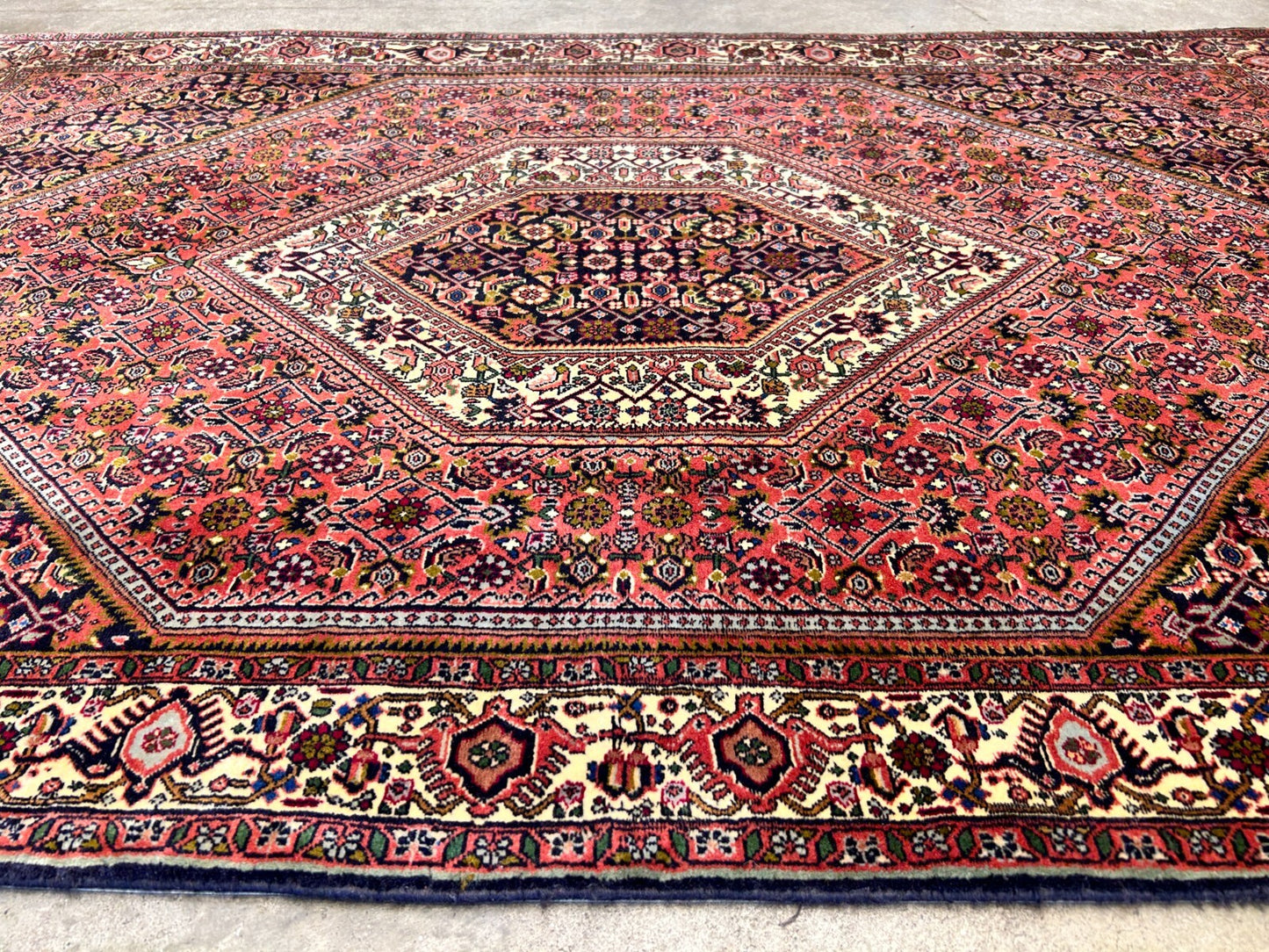 3'8"x5'7" Hand-Knotted 100% Wool Bidjare Carpet - Area Rug