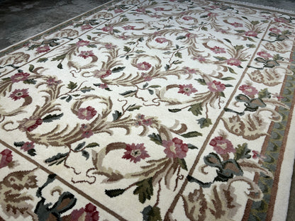6'x9' Hand-Knotted 100% Wool Pile Art Deco Carpet - Area Rug