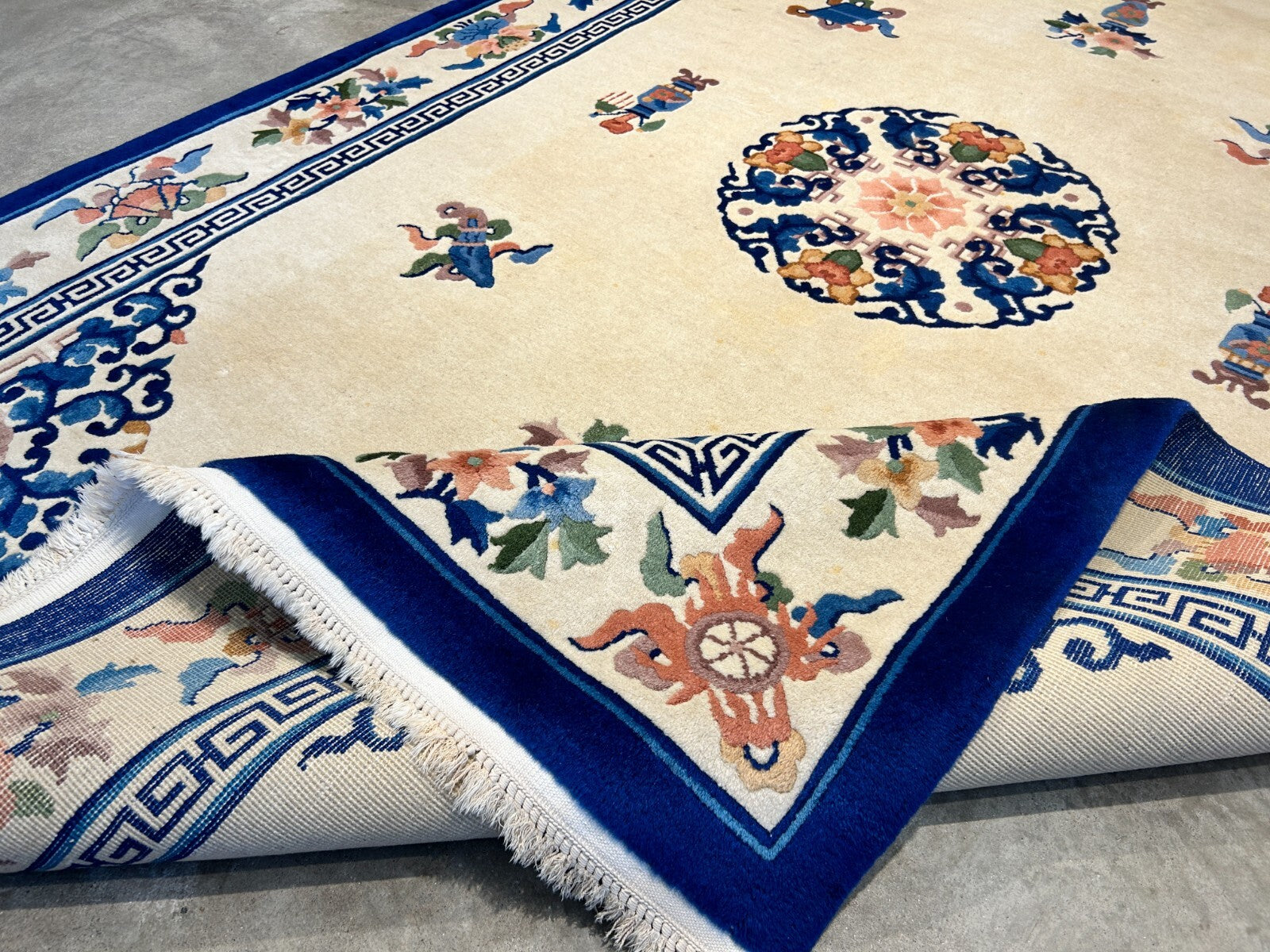 6'x9' Vintage Hand-Knotted Wool Oriental Art Deco Rug - Area Carpet