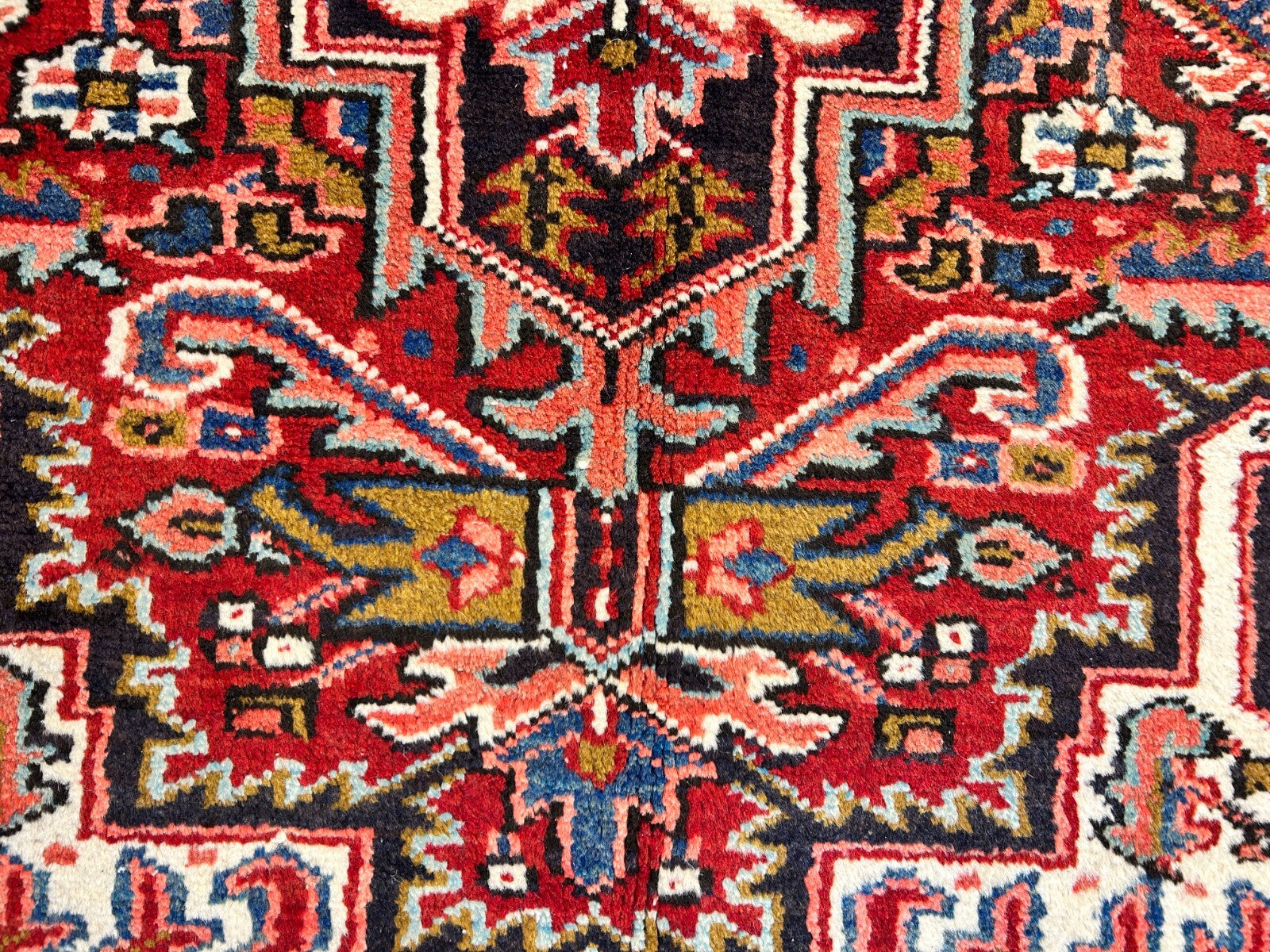 7'10"x11'4" Hand-Knotted 100% Wool Pile Herize Rug