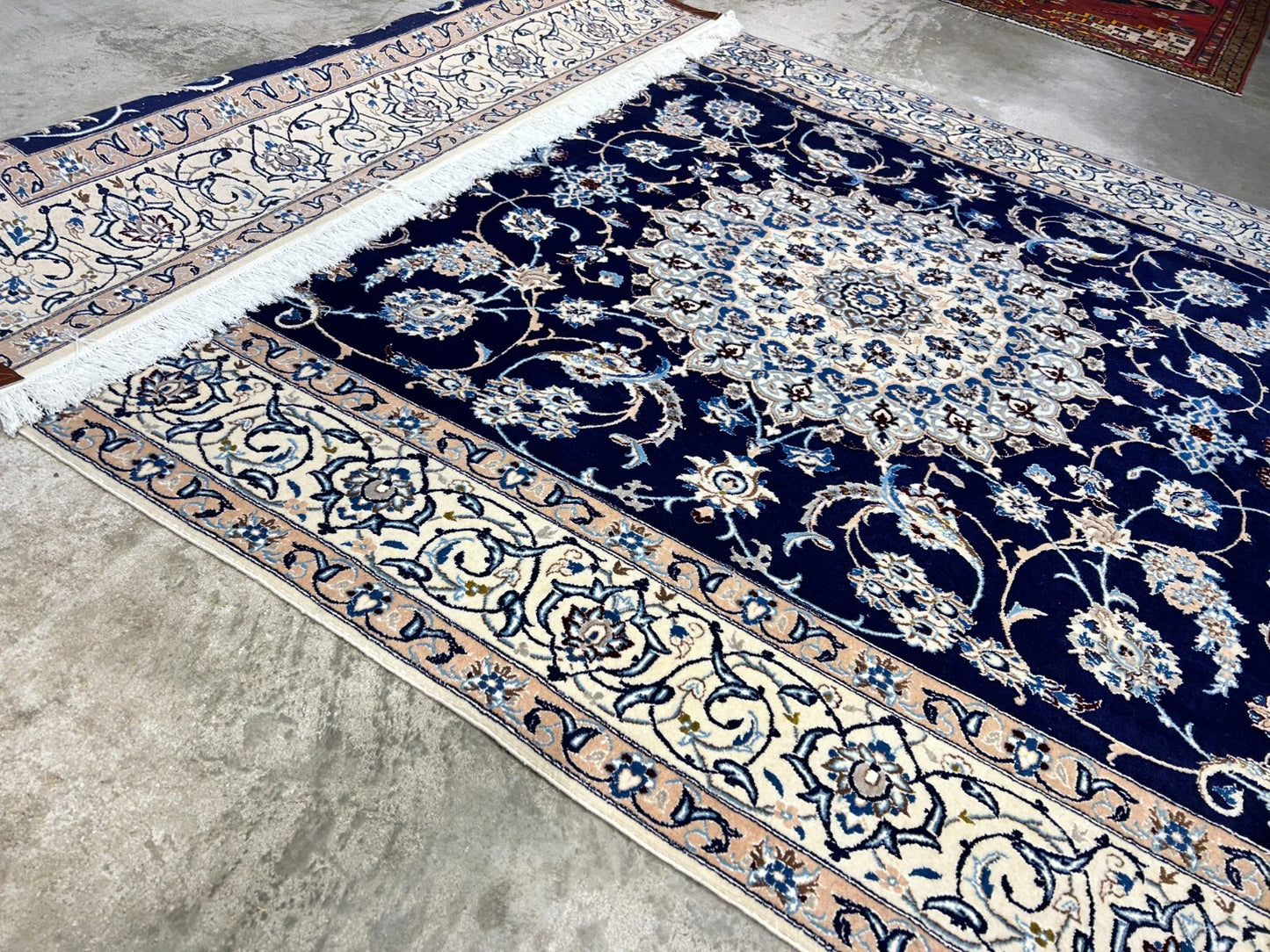 6'5"x10'1" Hand-Knotted Silk & Wool Blend Carpet - Naine Area Rug