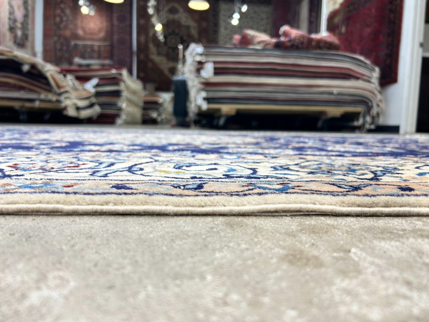 6'5"x10'1" Hand-Knotted Silk & Wool Blend Carpet - Naine Area Rug