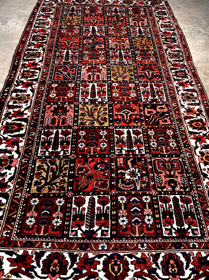 5'4" x 10'4"  Hand-Knotted 100% Wool Pile Bakhtiarie Area Rug