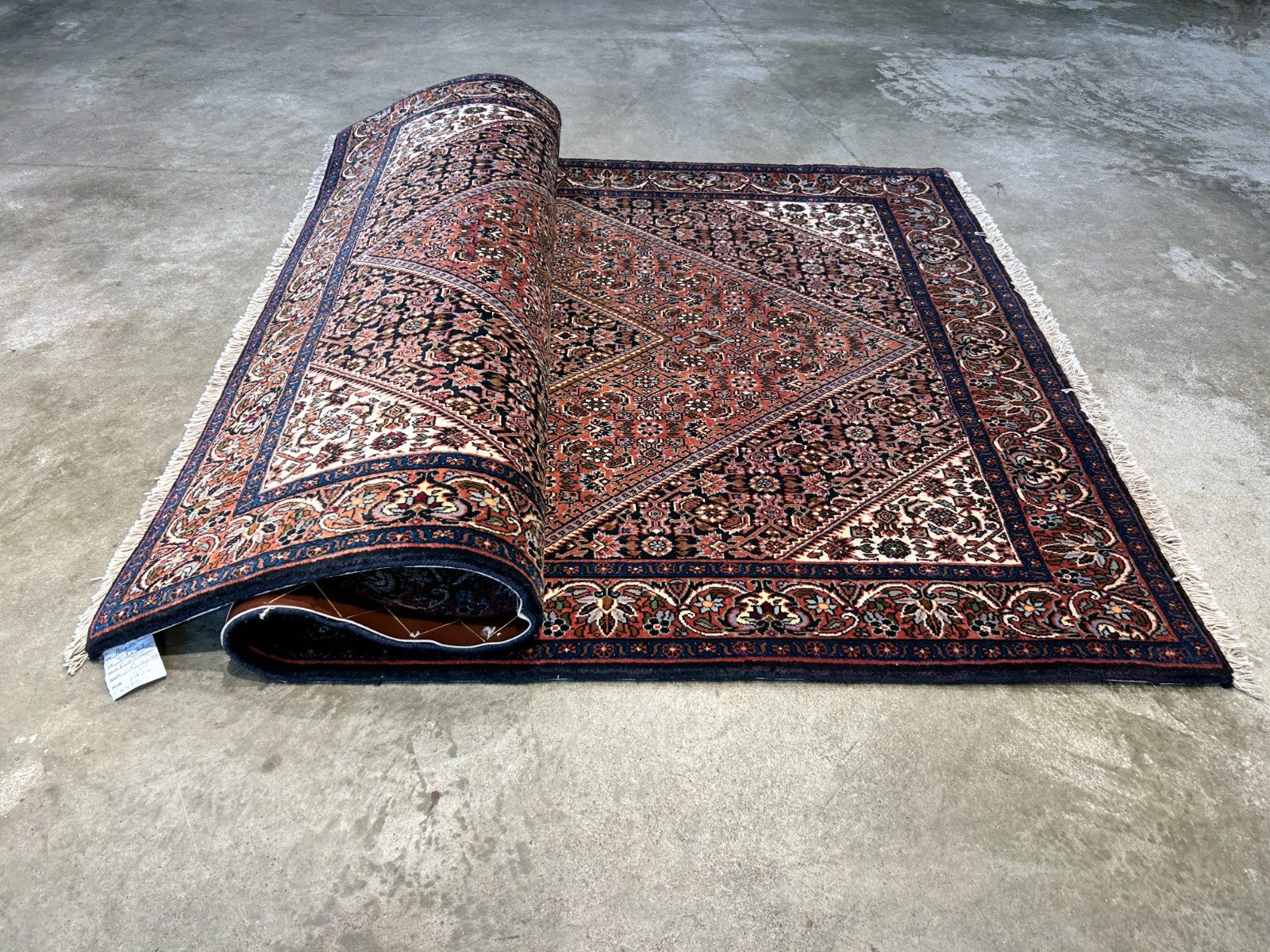3'7"x5'8" Hand-Knotted 100% Wool Pile Persiane Bijare Rug