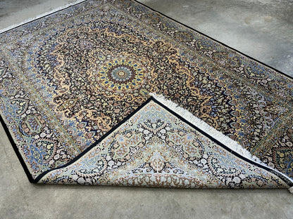 6'5"x9'10" Exquisite Hand-Knotted 100% Silk Qume Rug