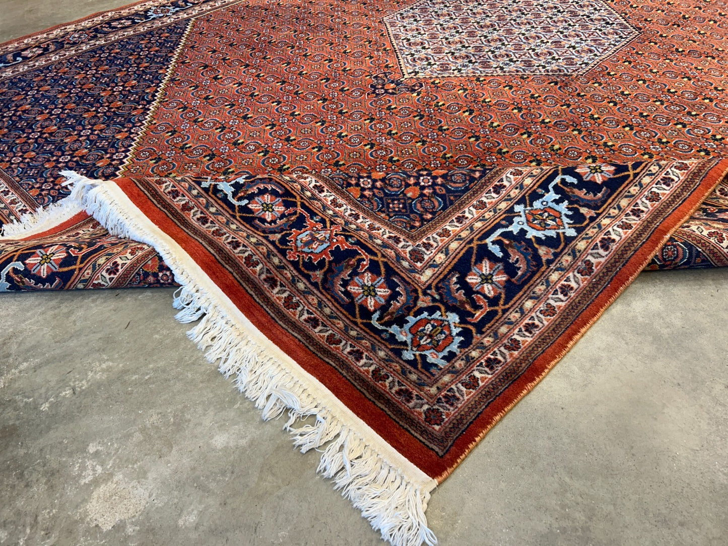 8'6"x12' Hand-Knotted 100% Wool Pile IndoBijar Rug
