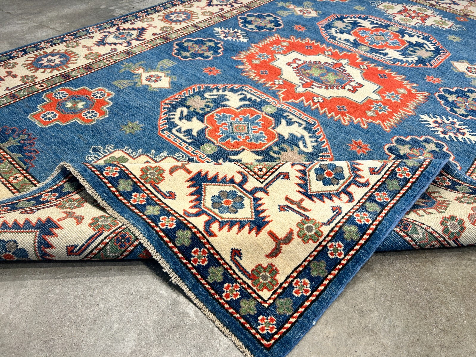 6'x8'8" Hand-Knotted 100% Wool Carpet - Fine Kazak Area Rug
