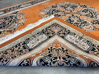 9'x12' Hand-Knotted 100% Wool Pile Oriental Rug