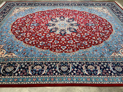 9'1" x 11'11" Very Fine Hand-Knotted 100% Wool Carpet - Tabrize Design Area Rug