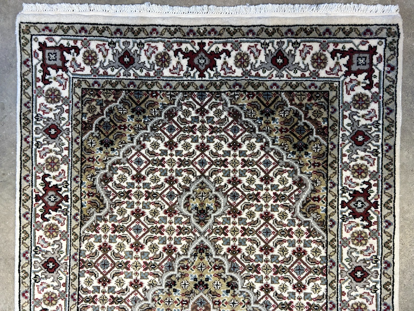 3'x5' Hand-Knotted Wool & Silk Pile Tabrize Mahi Rug