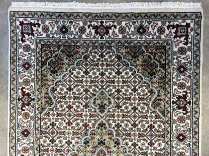 3'x5' Hand-Knotted Wool & Silk Pile Tabrize Mahi Rug