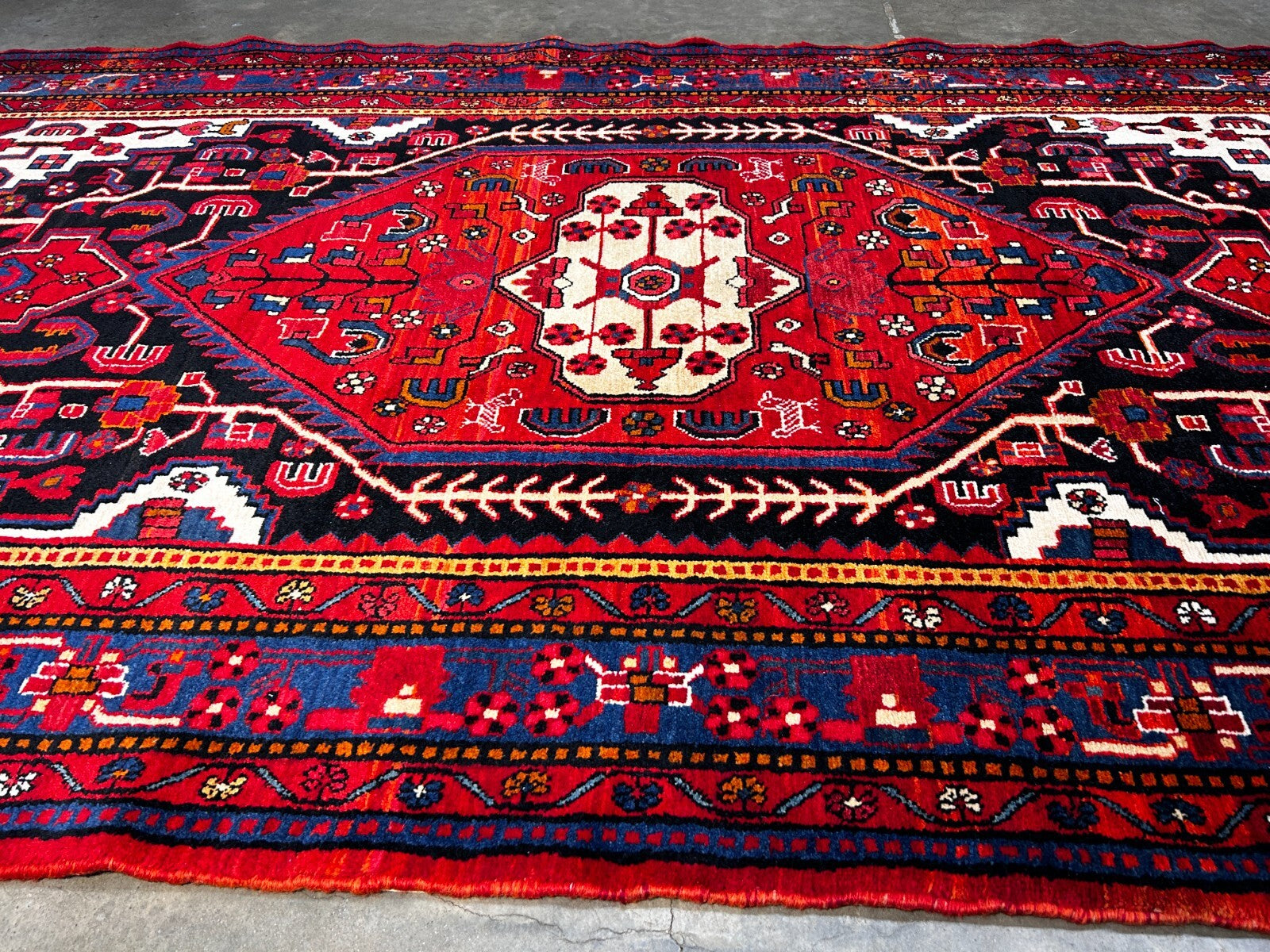 5'10" x 10'11" Hand-Knotted 100% Wool Pile Nahavande Area Rug