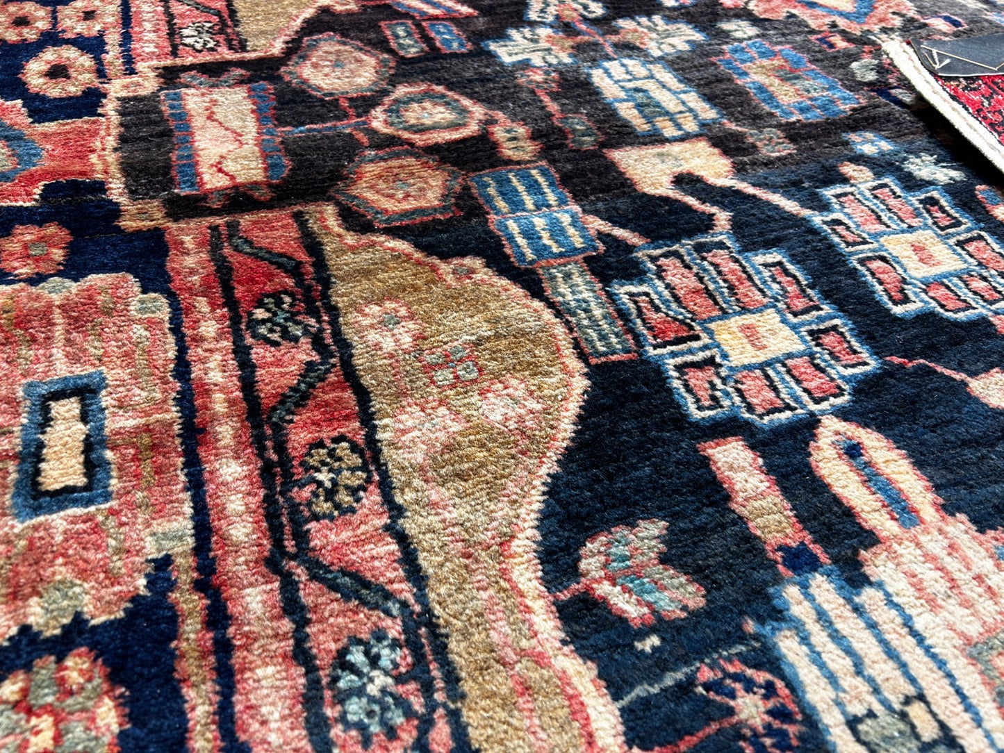 5'3" x 9'11" Hand-Knotted 100% Lamb Wool Pile Nahavande Area Rug - Carpet