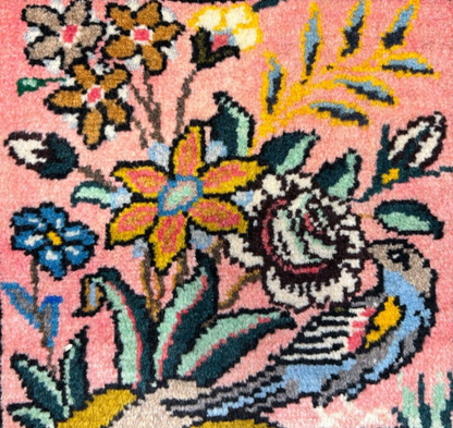 3'5"x5'2" Hand-Knotted 100% Lamb Wool Bakhtiarie Carpet - Area Rug