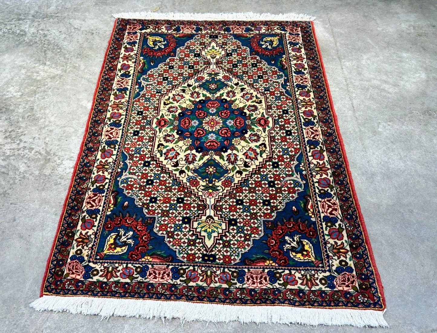 3'5"x4'11" Hand-Knotted 100% Lamb Wool Bakhtiarie Area Rug