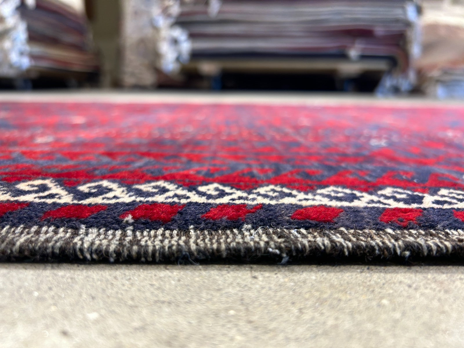 3'8"x6'7" Hand-Knotted 100% Wool Pile Balouchi Area Rug - Carpet