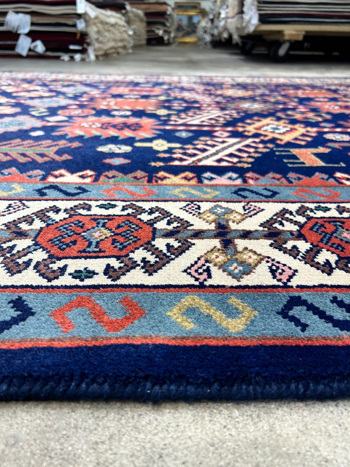 5'10"x8'9" Hand-Knotted 100% Wool Carpet - Kazak Area Rug
