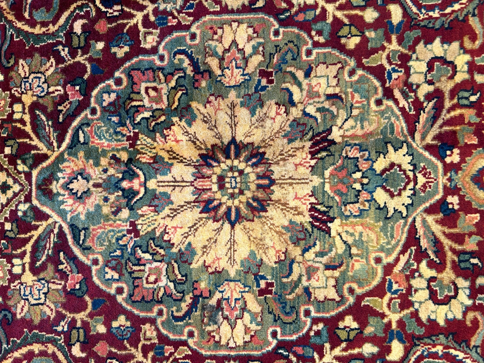 9'1"x12'3" Very Fine Hand-Knotted 100% Fine Wool Pile IndoTabriz Rug