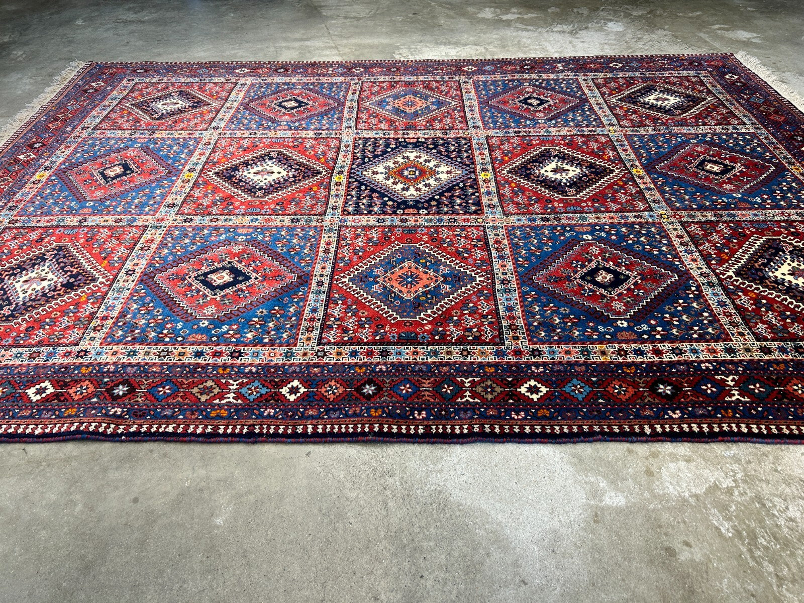 7'x9'7" Hand-Knotted 100% Wool Pile Yalame Carpet - Area Rug