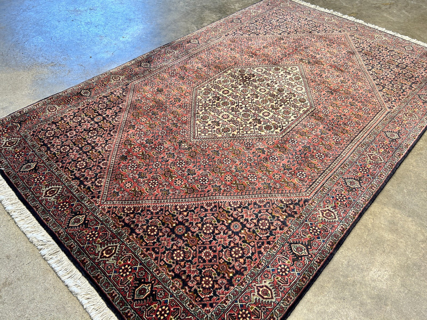 3'8"x5'10" Hand-Knotted 100% Wool Bidjare Carpet - Area Rug