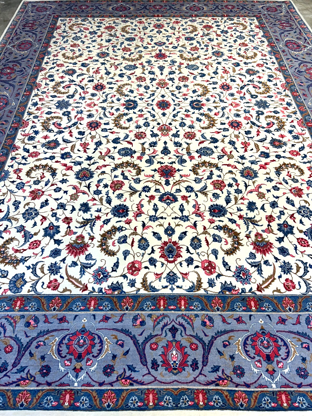 9'2"x12'1" Hand-Knotted 100% Wool Pile Oriental Rug