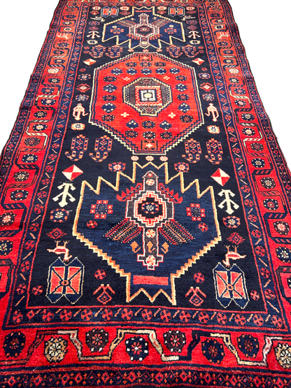 4'7" x 9'5" Hand-Knotted 100% Wool Carpet - Bidjare Area Rug