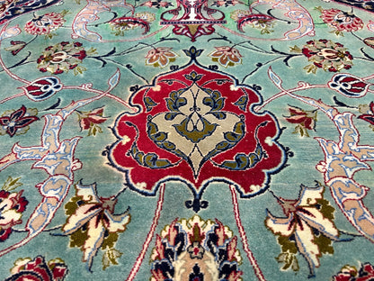 Collector Item-Fine 3'7"x5'9" Antique Hand-Knotted 100% Wool Isfahane Prayer Rug