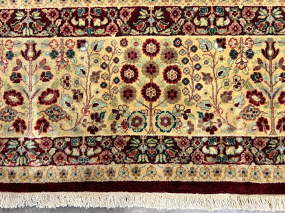 9'x12' Hand-Knotted 100% Lamb Wool Pile Persiane Design Carpet - Area Rug