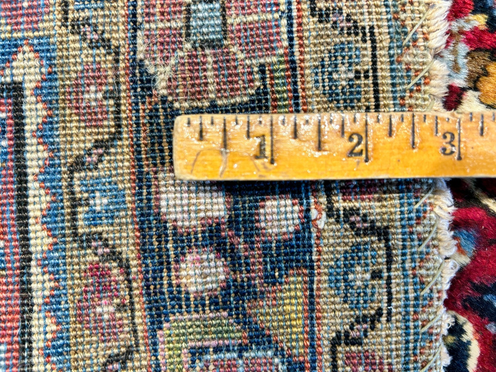 Collector Antique - 3'4"x5'1" Hand-Knotted 100% Wool Pile Sarouke Rug