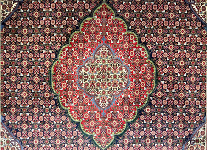 6'7"x9'4" Hand-Knotted 100% Wool Pile Tabrize Fishe Design Carpet - Area Rug