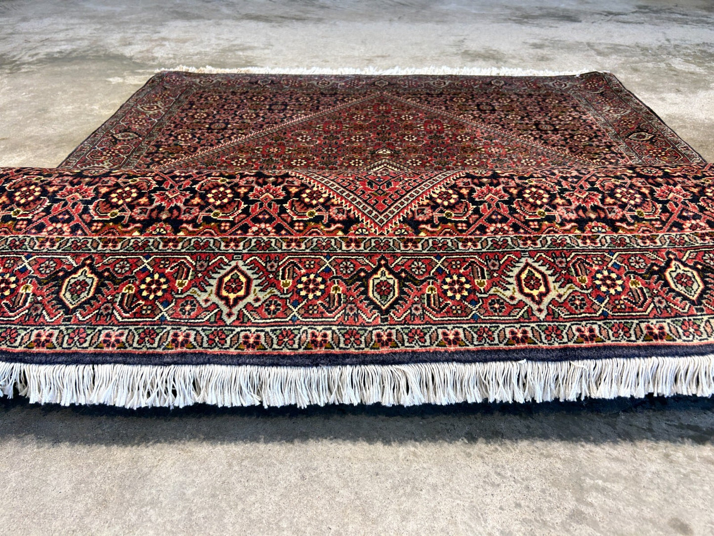 3'8"x5'10" Hand-Knotted 100% Wool Bidjare Carpet - Area Rug