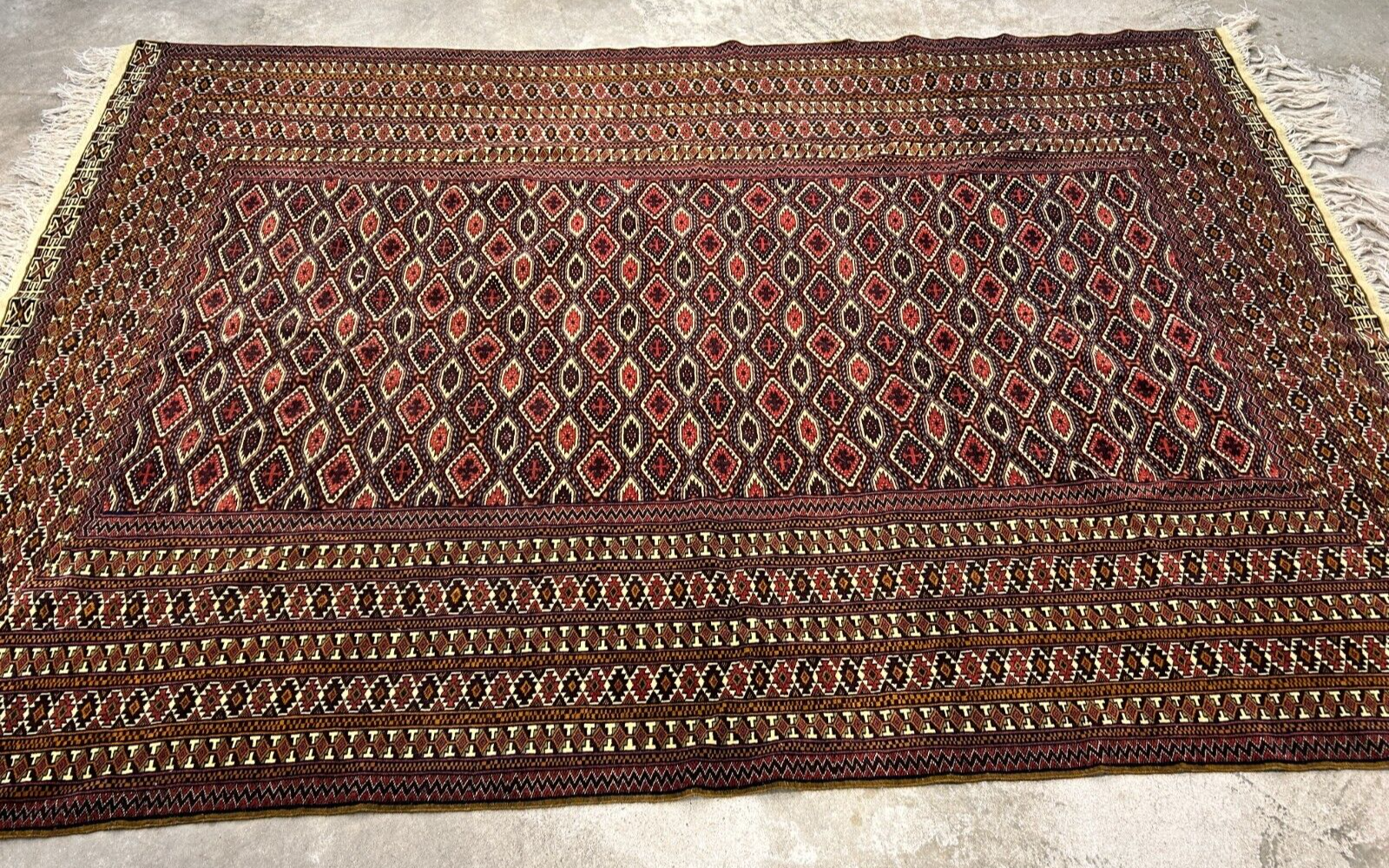 6'3"x9'2" Hand-Knotted 100% Wool Carpet - Bokhara Area Rug