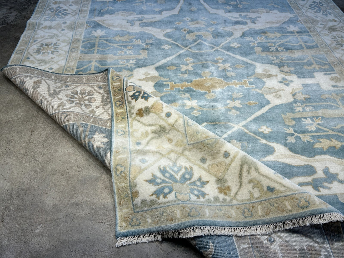 7'10" x 10'0" Hand-Knotted 100% Wool Carpet - Indian Oushak Area Rug