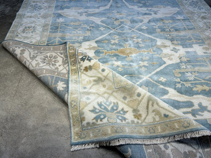 7'10" x 10'0" Hand-Knotted 100% Wool Carpet - Indian Oushak Area Rug