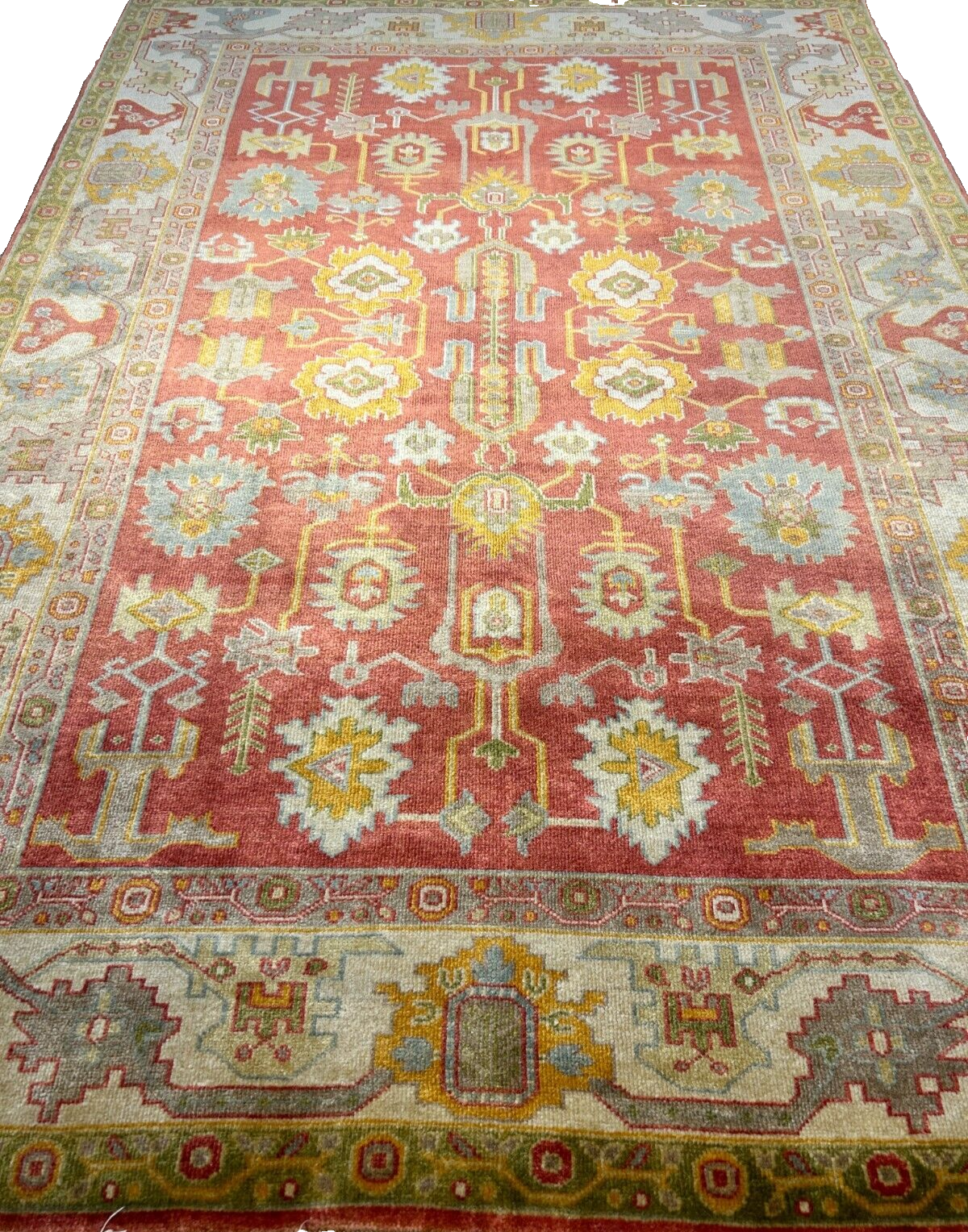 6'2"x8'11" Hand-Knotted 100% Wool Pile India-Farahane Carpet - Area Rug
