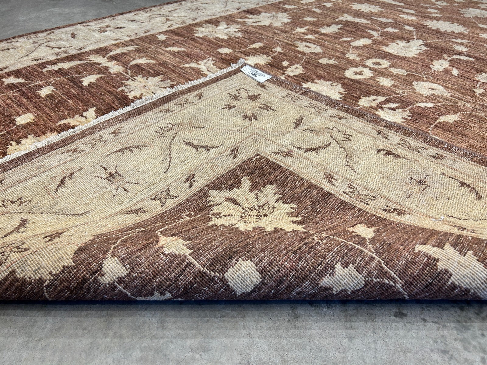 6'7"x9'5" Hand-Knotted 100% Wool Pile Pishawar Oushak Carpet - Area Rug