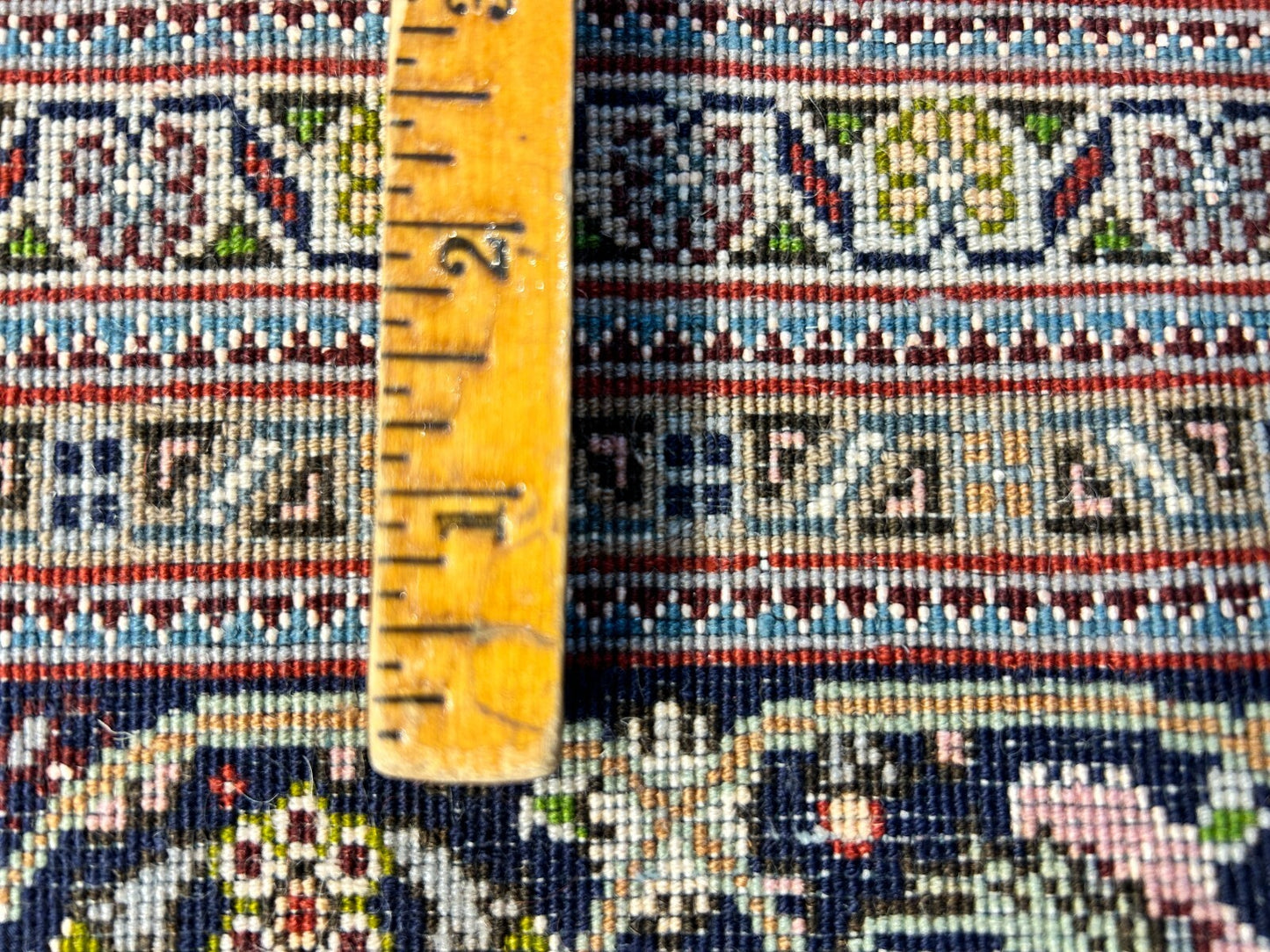 6'7"x9'9" Fine Hand-Knotted Wool & Silk Oriental Tabrize Rug - Area Carpet